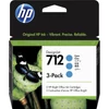 Kép 2/3 - HP 3ED77A 3PACK cián tintapatron 29ML No.712 (eredeti)