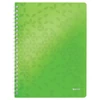 Kép 5/7 - Spirálfüzet, A4, kockás, 80 lap, LEITZ "Wow", zöld