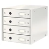 Kép 4/5 - Irattároló, laminált karton,  4 fiókos, LEITZ "Click&Store", fehér