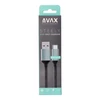 Kép 1/6 - Töltőkábel, USB-A - USB-C, 1,5 m, AVAX "CB301G", acélszürke