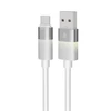 Kép 1/5 - Töltőkábel, USB-A - USB-C, 18W, 1 m, AVAX "CB312 Glowy", fehér