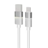 Kép 3/5 - Töltőkábel, USB-A - USB-C, 18W, 1 m, AVAX "CB312 Glowy", fehér