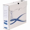 Kép 1/2 - Archiválódoboz, A4, 80mm, FELLOWES "Bankers Box Basic", kék-fehér, 10db/cs