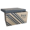 Kép 1/5 - Archiváló konténer karton doboz fedeles 52x35x30cm, külön záródó levehető fedéllel Fornax