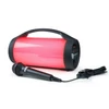 Kép 5/6 - BigBen 2809249 Party Lite vezeték nélküli világító fekete Bluetooth hangszóró mikrofonnal