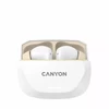 Kép 2/7 - Fülhallgató, TWS vezeték nélküli, Bluetooth 5.4, CANYON "Hexagon 7", fehér-bézs