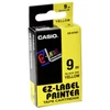Kép 1/3 - Feliratozógép szalag, 9 mm x 8 m, CASIO, sárga-fekete