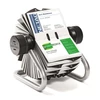Kép 1/3 - Névjegykártyatartó, fém, 400 db-os, forgatható, fekvő, DURABLE, "VISIFIX®", ezüst