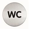 Kép 2/2 - Piktogram, információs tábla, átmérő 83mm, WC Durable ezüst