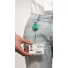 Kép 4/4 - Névjegykártyatartó kihúzható karabineres, Durable with Snap Hook zöld