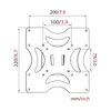 Kép 3/7 - DIGITUS univerzális 200x200 fix fali konzol