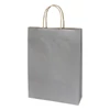 Kép 2/2 - Dísztasak CREATIVE Classic Simple L 26x35x8 cm kraft egyszínű ezüst sodort füles