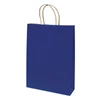 Kép 1/2 - Dísztasak CREATIVE Classic Simple L 26x35x8 cm kraft egyszínű sötétkék sodort füles