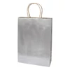 Kép 1/2 - Dísztasak CREATIVE Classic Simple XL 31x42x11 cm kraft egyszínű ezüst sodort füles