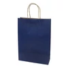 Kép 1/2 - Dísztasak CREATIVE Classic Simple XL 31x42x11 cm kraft egyszínű sötétkék sodort füles