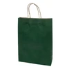 Kép 1/2 - Dísztasak CREATIVE Classic Simple XL 31x42x11 cm kraft egyszínű sötétzöld sodort füles