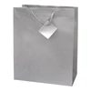 Kép 2/2 - Dísztasak CREATIVE Special Simple L 26x32x12 cm egyszínű ezüst zsinórfüles