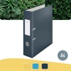 Kép 2/6 - Iratrendező, 80 mm, A4, karton, 180°, LEITZ "Cosy Soft Touch", bársonyszürke