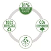 Kép 8/9 - Tűzőgép, kézi, újrahasznosított, 24/6, 26/6, 20 lap, RAPID "Eco", fekete