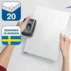 Kép 2/7 - Lyukasztó, kétlyukú, újrahasznosított, 20 lap, RAPID "Eco 20", fekete