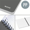 Kép 3/8 - Spirálfüzet, A5, vonalas, 90 lap, PP borító, LEITZ "Office", szürke-piros