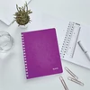 Kép 3/13 - Spirálfüzet, A5, kockás, 80 lap, LEITZ "Wow", lila