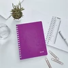 Kép 7/13 - Spirálfüzet, A5, kockás, 80 lap, LEITZ "Wow", lila