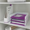 Kép 3/7 - Iratpapucs, műanyag, 73 mm, kettős színhatású, LEITZ "Wow", lila