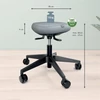 Kép 2/7 - Munkaszék, görgős, ergonomikus, LEITZ "Ergo Comfort Active", világosszürke