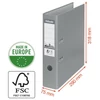 Kép 4/8 - Iratrendező, 75 mm, A4, PP, élvédő sínnel, ESSELTE "Standard", Vivida fekete