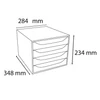 Kép 6/6 - Irattároló, műanyag, 4 fiókos, EXACOMPTA "Ecobox Linicolor", jégkék