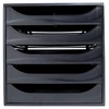 Kép 2/6 - Irattároló, műanyag, 5 fiókos, EXACOMPTA "Ecobox ExoBlack", fekete