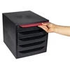 Kép 3/6 - Irattároló, műanyag, 5 fiókos, EXACOMPTA "Ecobox ExoBlack", fekete