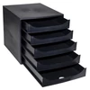 Kép 4/6 - Irattároló, műanyag, 5 fiókos, EXACOMPTA "Ecobox ExoBlack", fekete