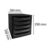 Kép 6/6 - Irattároló, műanyag, 5 fiókos, EXACOMPTA "Ecobox ExoBlack", fekete