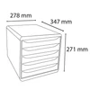 Kép 7/8 - Irattároló, műanyag, 5 fiókos, EXACOMPTA "Big-Box Plus Skandi Iderama"