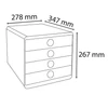 Kép 3/9 - Irattároló, műanyag, 4 fiókos, EXACOMPTA "Pop-Box", fehér