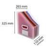 Kép 3/6 - Harmonika iratpapucs, 265x325 mm, PP, 12 rekeszes, EXACOMPTA, színes