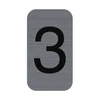 Kép 1/2 - Információs tábla, öntapadó, 2,5x4,4 cm, alumíniumhatású, EXACOMPTA, 3-as