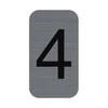 Kép 1/3 - Információs tábla, öntapadó, 2,5x4,4 cm, alumíniumhatású, EXACOMPTA, 4-es