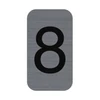 Kép 1/3 - Információs tábla, öntapadó, 2,5x4,4 cm, alumíniumhatású, EXACOMPTA, 8-as