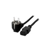 Kép 2/2 - Tápkábel, C13/SCHUKO, 1,8 m, EQUIP, fekete