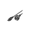 Kép 2/2 - Hálózati tápkábel, noebookhoz, földelt, C5, 1,5 m, EQUIP, fekete