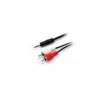 Kép 2/9 - Audio kábel, 3,5 mm jack-2xRCA, 2,5 m, EQUIP
