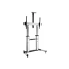 Kép 1/12 - Equip TV/Monitor állvány - 650605 (60"-100" álló, dönthető, állítható magasság, gurulós, Max.:100kg, fekete/ezüst)