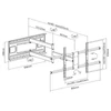 Kép 5/13 - EQuip 43"-80" Long Arm Full Motion TV Wall Mount Bracket Black