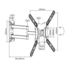 Kép 4/9 - EQuip 23"-55" Articulating TV Wall Mount Bracket Black