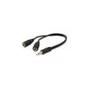 Kép 2/4 - Audio elosztó kábel, 13 cm, 2 bemenet/1 kimenet, EQUIP
