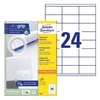Kép 1/5 - Etikett címke, 70 x35mm, univerzális, 24 címke/ív, 100 ív/doboz, Avery fehér
