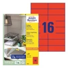 Kép 1/6 - Etikett AVERY 3452 105x37mm univerzális piros 1600 címke/doboz 100 ív/doboz